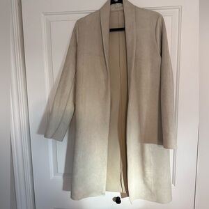 Zara Faux Suede Midi Coat for Women
